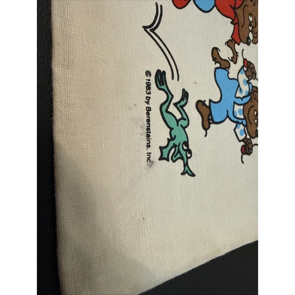 Vintage 1983 Berenstain Bears Small Canvas Book Tote Bag First Time Books